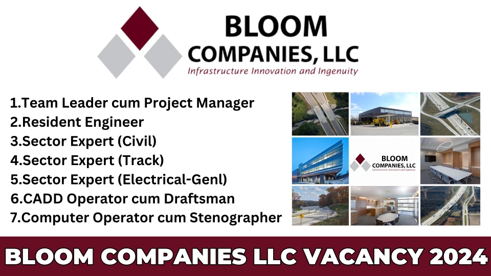 Bloom Companies LLC Vacancy 2024 : ब्लूम कंपनीज LLC में 12वीं,डिग्री और डिप्लोमा धारी युवाओं के लिए आई बड़ी वेकेंसी