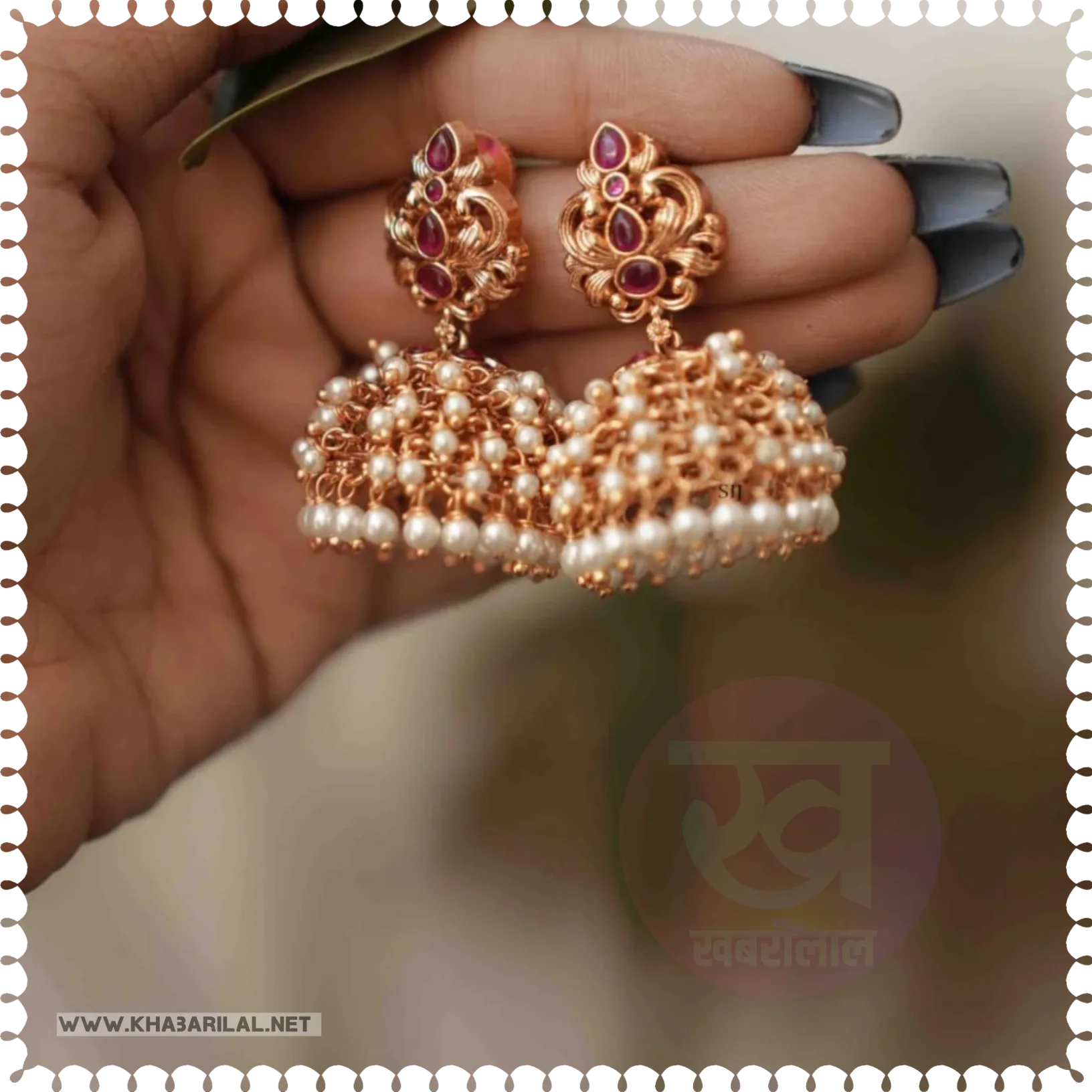 Kundan gold earrings : गोल्ड की कुंदन इयररिंग्स पहन दमक उठाएंगे आप