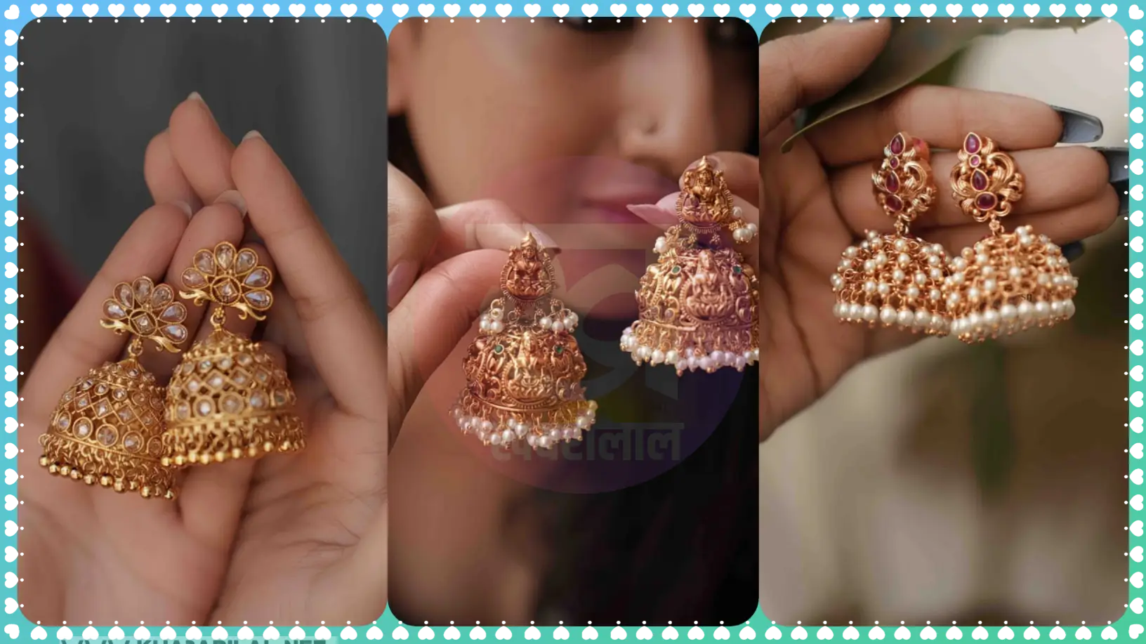 Kundan gold earrings : गोल्ड की कुंदन इयररिंग्स पहन दमक उठाएंगे आप