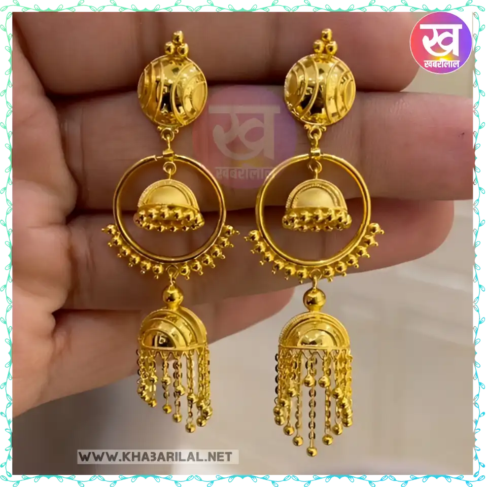 Gold Jhumka Design : पारंपरिक लुक पाने स्टाइल करें ये सोने के ये झुमके