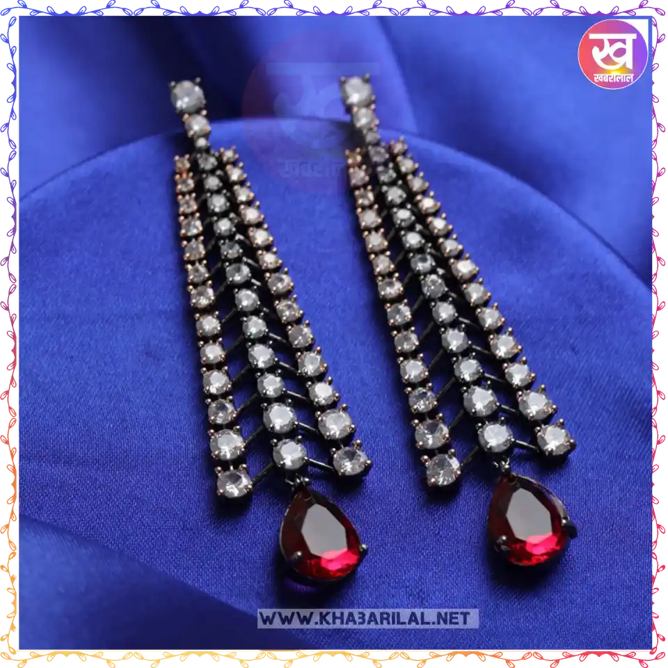 American diamond earring design :क्लासी लुक क्रिएट करने आजमाएं यह अमेरिकन डायमंड इयररिंग्स