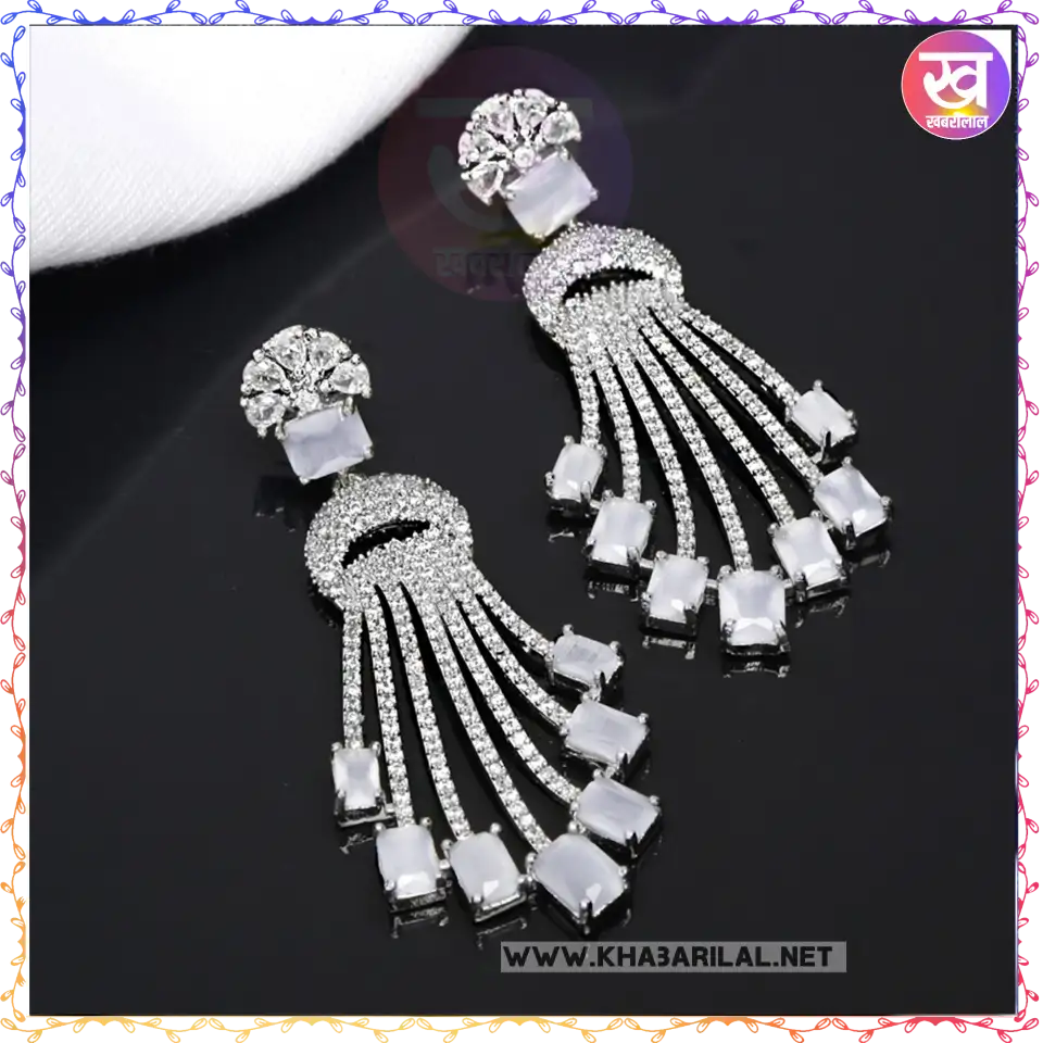 American diamond earring design :क्लासी लुक क्रिएट करने आजमाएं यह अमेरिकन डायमंड इयररिंग्स