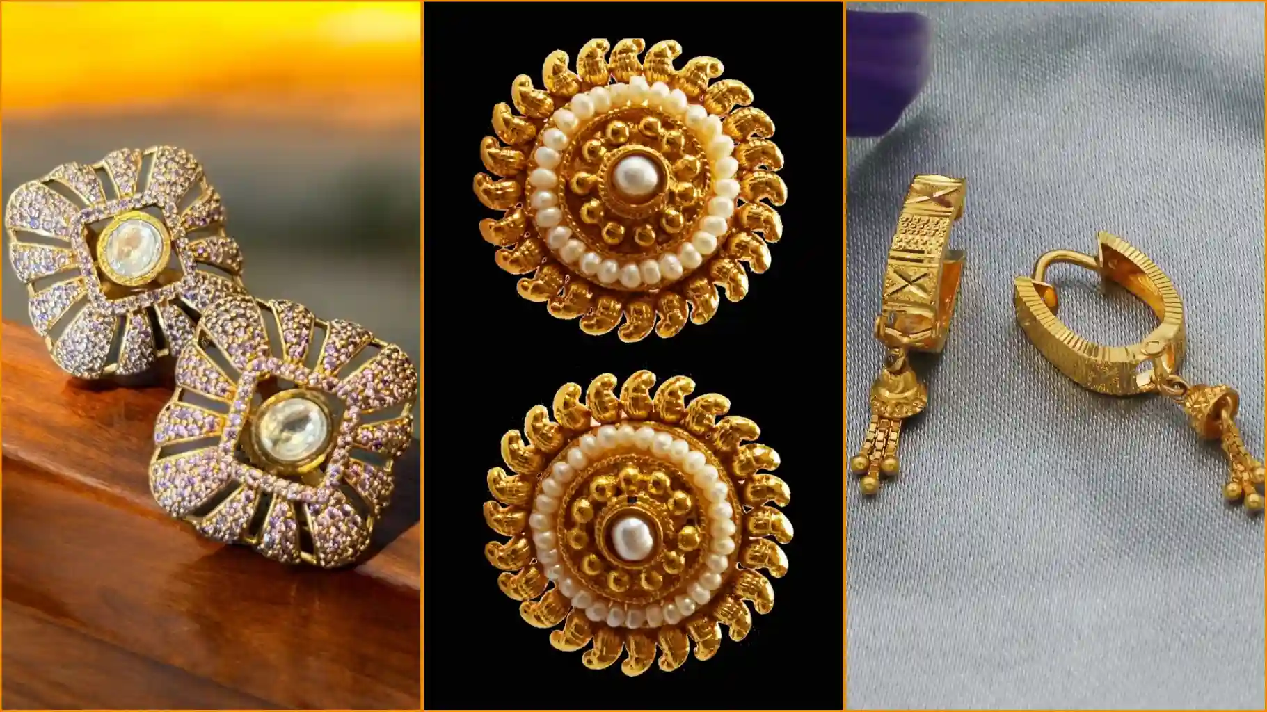 3gm Gold Earrings : लाइटवेट स्टाइल की यह गोल्ड इयररिंग्स डेली यूज के लिए है बेस्ट