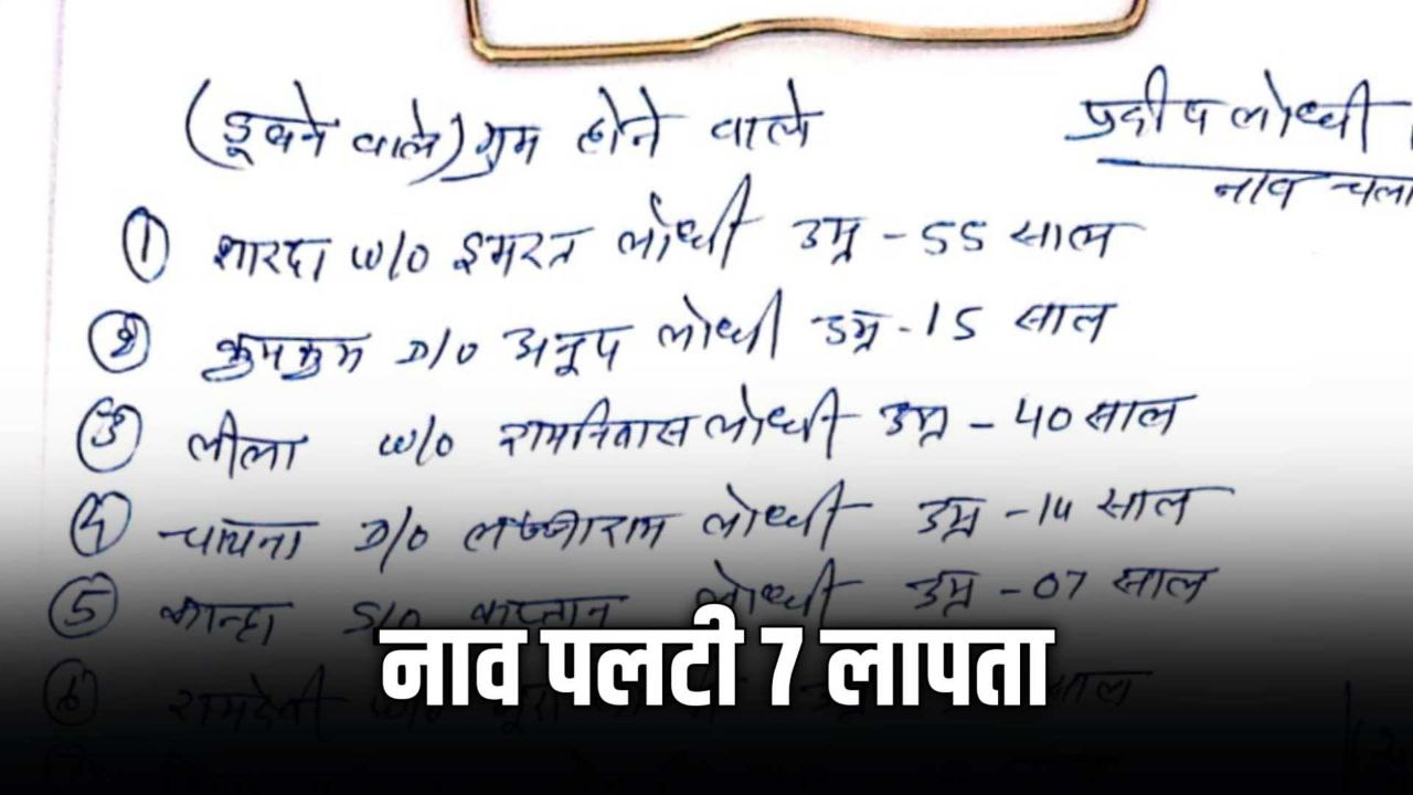 MP News : श्रद्धालुओं से भरी नाव पलटी 7 लापता मचा हड़कंप