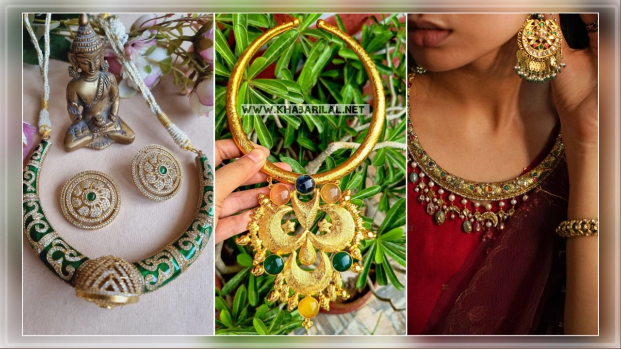 Traditional Golden Hasli Necklace Design: किसी भी खास इवेंट के लिए परफेक्ट है यह अनोखा गोल्डन हसुली नेकलेस डिजाइन