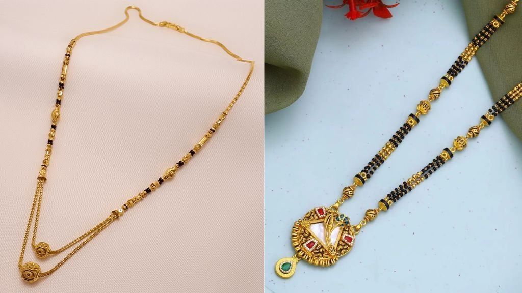मंगलसूत्र की यह अतीत लुक के साथ दिलचस्पी पर छाएगा जुनून यह मंगलसूत्र गोल्ड पर देखें रॉयल लुक के साथ करें ट्राई।