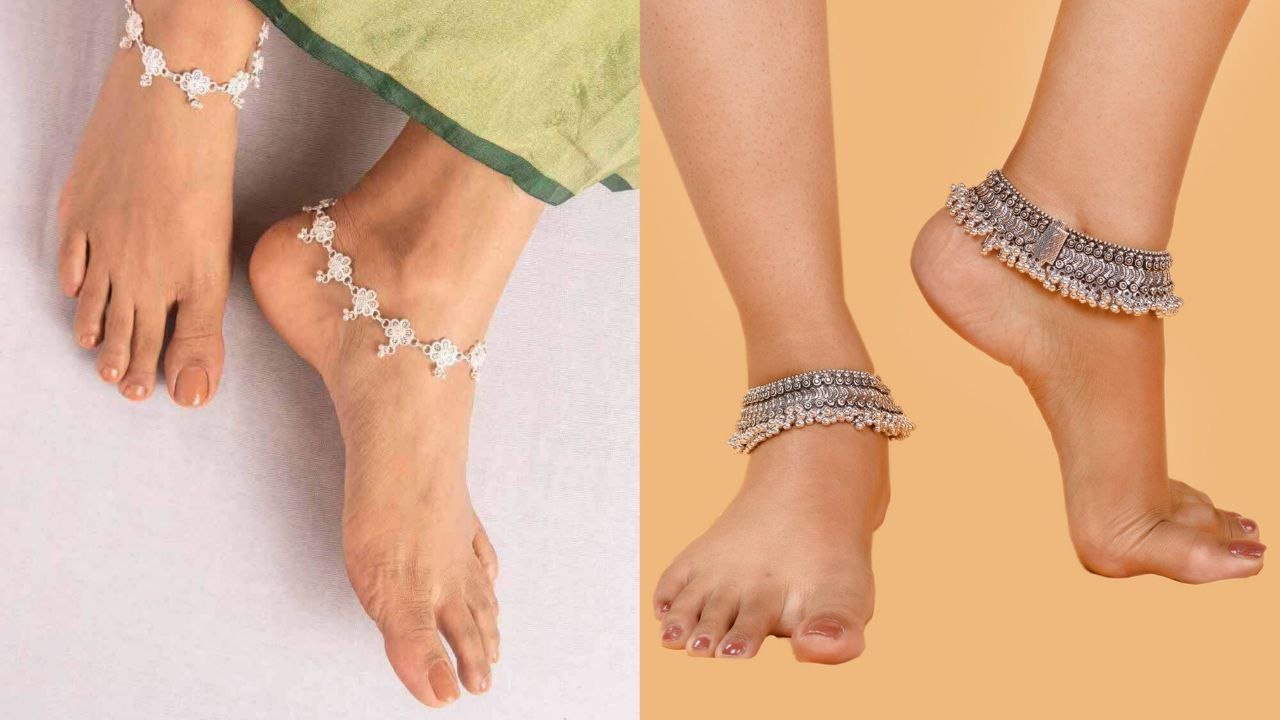 सिल्वर ankelts डिजाइन देखते ही आपकी चूमेंगे कदम पहनते ही यह डिजाइन ankels की झंकार से होंगे नए ख्वाब।