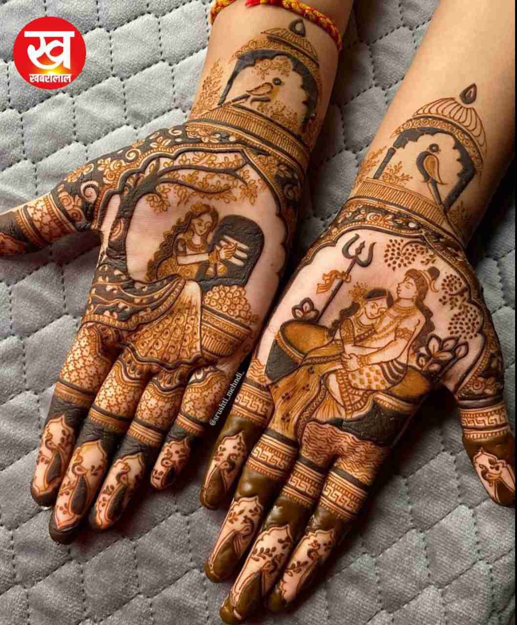 Hariyali Teej Mehndi Design : हरियाली तीज में लगाए Shivaay Mehndi Design मिलेगा शिव-पार्वती का आशीर्वाद
