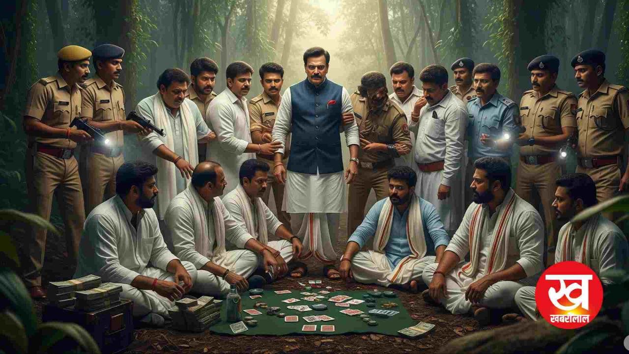 जुआँ खेलते हुए जनपद सदस्य सहित 13 गिरफ्तार !