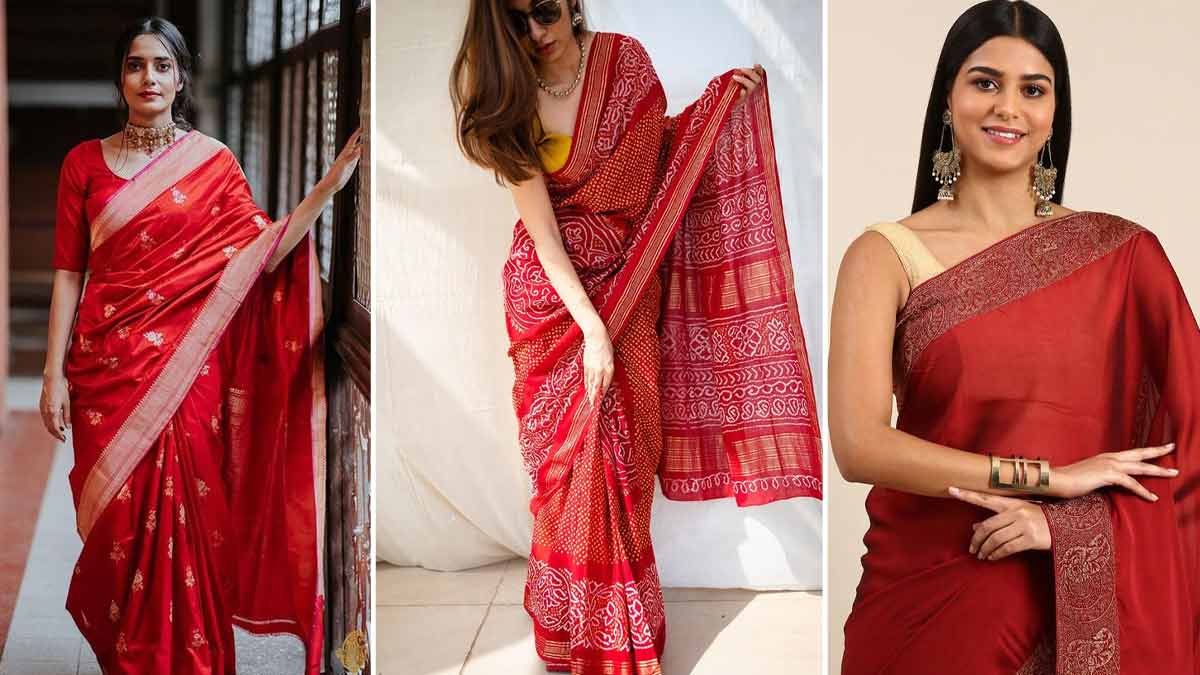Bhai Dooj Special Designer Red Saree: भाई दूज पर पहनने डिजाइनर रेड साड़ी, जो भाई की भी बन जायेंगी पहली पसंद!