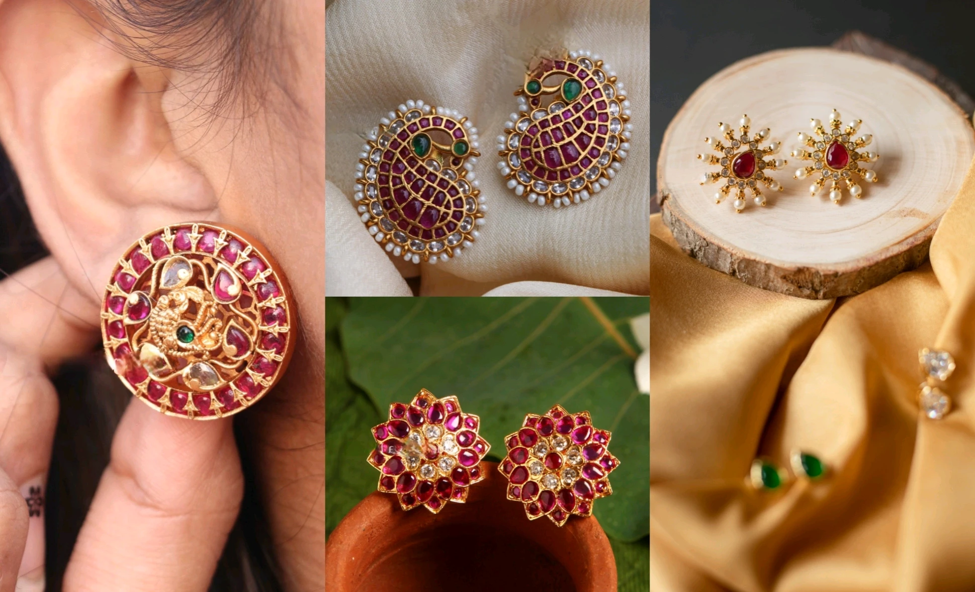 Meenakari Gold Plated Earrings Design: वेडिंग सीजन में साड़ी संग स्टाइल करें यह मीनाकारी गोल्ड प्लेटेड इयररिंग्स, हर चेहरे पर दिखेगा नूर!