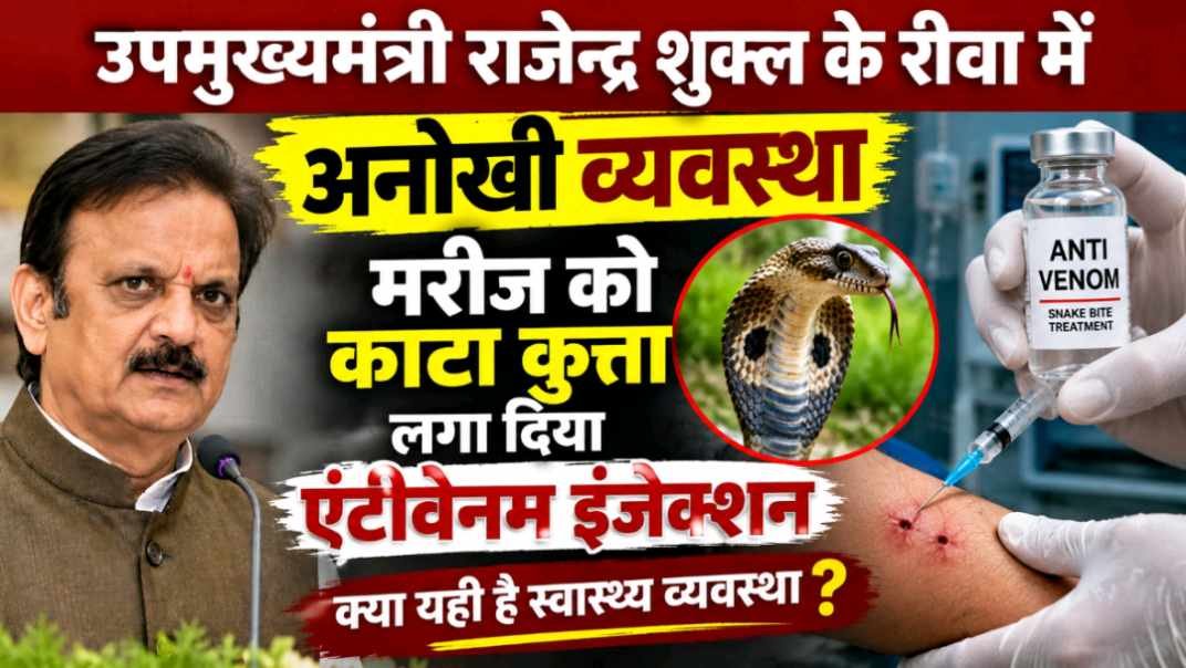 उपमुख्यमंत्री के रीवा में अनोखी स्वास्थ्य व्यवस्था काटा कुत्ता लगा दिया एंटीवेनम इंजेक्शन